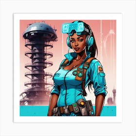 Futuristic Woman 1 Art Print