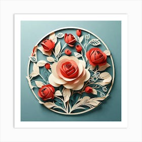 Minimalist, Flower of Roses Art Print