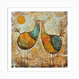 Lovebirds Art Print