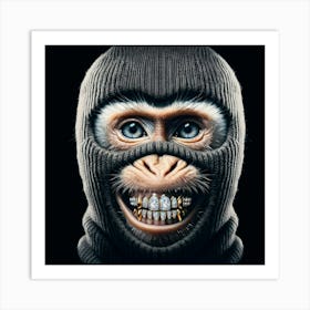 Monkey With Teeth Art Print