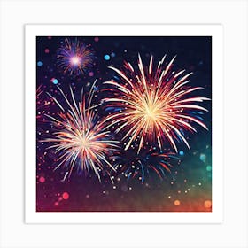 Fireworks In The Sky Art Print