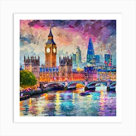 Big Ben At Night 1 Art Print