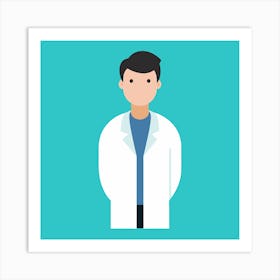 Doctor In White Coat Art Print