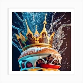 Hamburger Royal And Vegetables Art Print