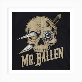 Mr Balen Skull Art Print