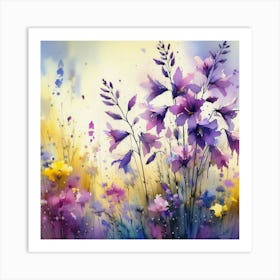 Watercolor Flowers 2 Art Print