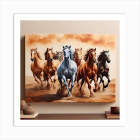 Horses Galloping Art Print