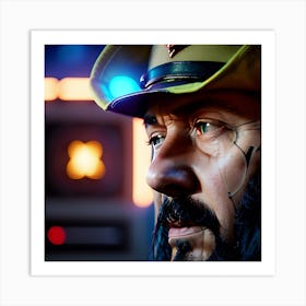 Portrait Of A cowboy 2099q Art Print