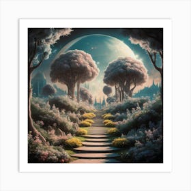 Path To The Moon Art Print