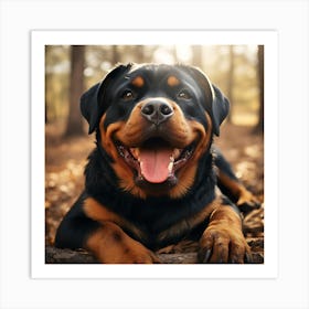 Rottweiler Dog Art Print