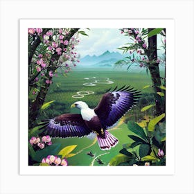 Eagle In The Jungle Art Print