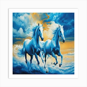 Horses In The Sky Art Print