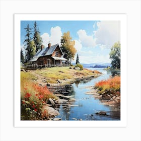 House By The River 1 Art Print