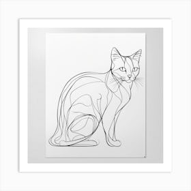 Cat Drawing Art Print