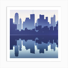 Misty morning reflections Art Print