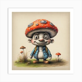 Mushroom Boy 4 Art Print