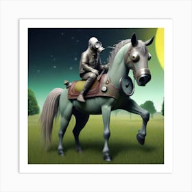 Man Riding A Horse Art Print