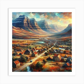 Sunset In The Mountains 1 Art Print