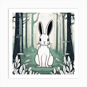 Rabbit In The Forest 82 Art Print