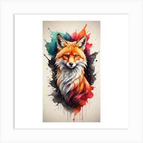 Fox Painting Art Print