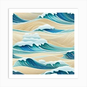 Ocean waves Art Print