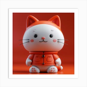 Kawaii Cat 5 Art Print