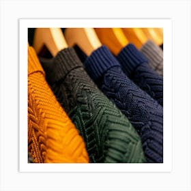 Row Of Knitted Sweaters Art Print