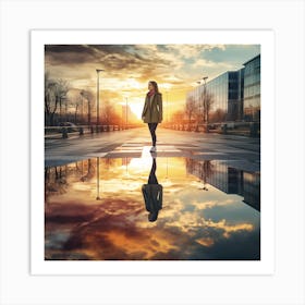 Reflection In A Puddle 2 Art Print