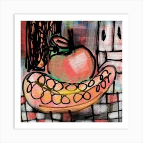 Apple And Banana Art Print