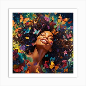 Butterfly Girl 4 Art Print