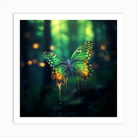 Butterfly In The Forest Art Print