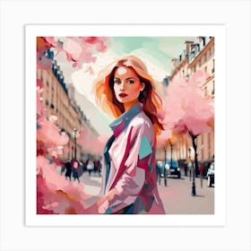 Woman In Paris Art Print