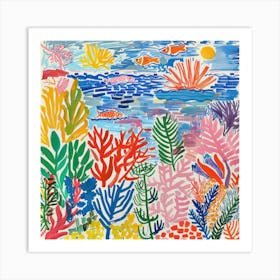 Seaside Painting Matisse Style 10 Art Print