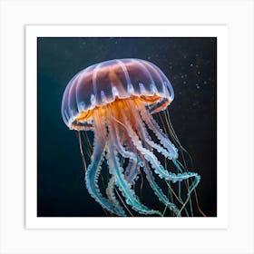 Stock Photography A Jellyfish With Tentacles That Look Like Co 0(2) Art Print