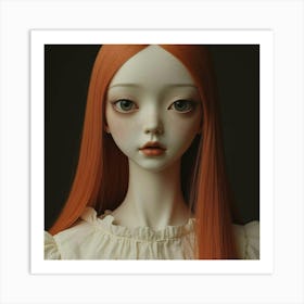 Doll With Long Red Hair Art Print