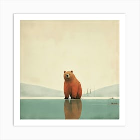 Bear In The Water 1 Art Print