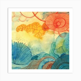 Abstract Watercolor Painting Art Print