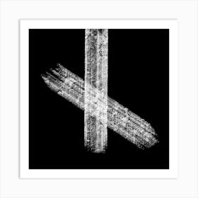 Black and White Cross Art Print