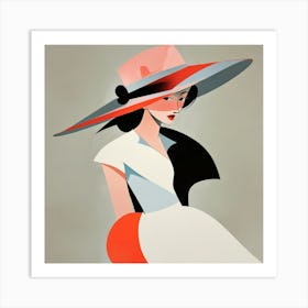 Woman in a Hat 1 Art Print