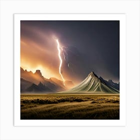 Lightning In The Sky Art Print