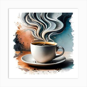 Coffee Painting Art Print