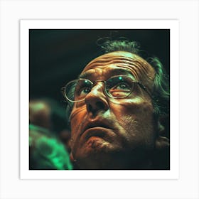 Portrait Of A Man With Glasses 2 Art Print