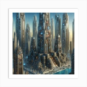 Futuristic City 58 Art Print