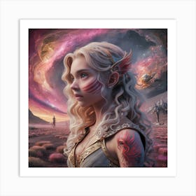 Girl With Wings 3 Art Print