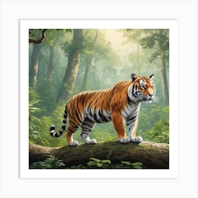 Tiger In The Jungle Art Print