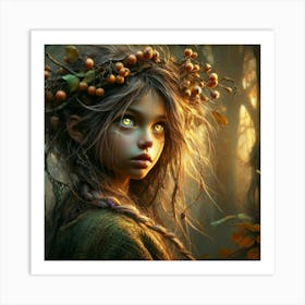 Fairy Girl In The Forest 9 Art Print