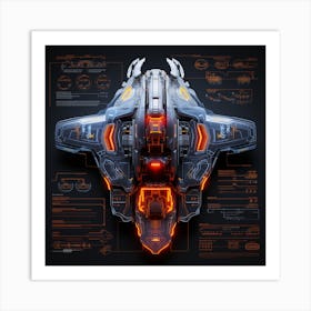 Futuristic Spaceship 2 Art Print