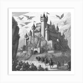 Castle In The Mountains Art Print