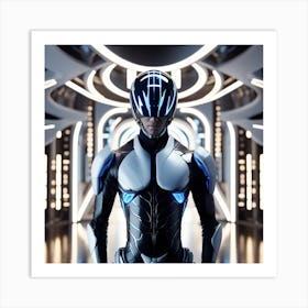 Futuristic Man In Futuristic Suit 23 Art Print