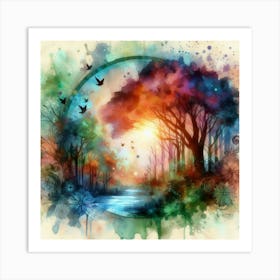 Zen Forest Art Print